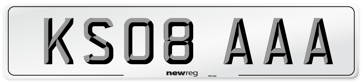 KS08 AAA Number Plate from New Reg